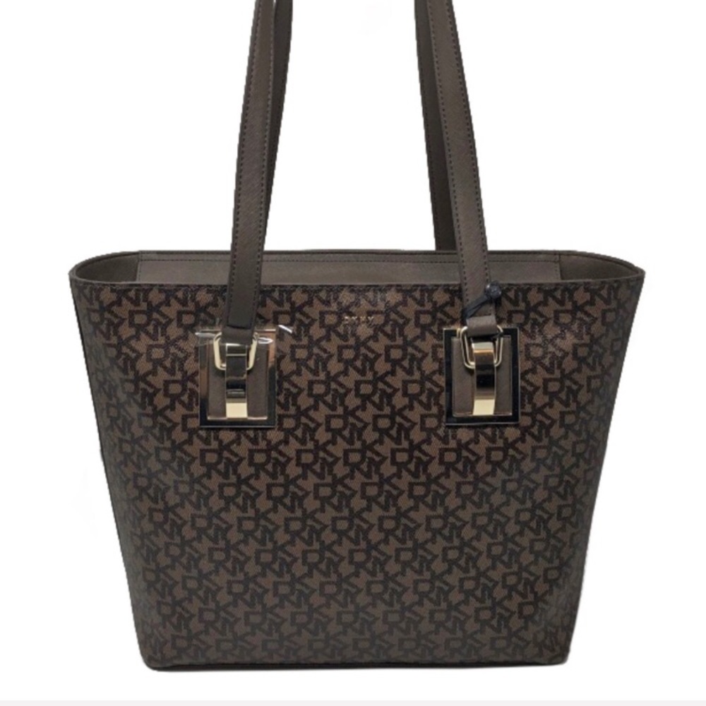 DKNY Town and Country Hardware Logo Tote